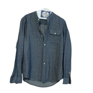 Men's Blue Button-Up Shirt